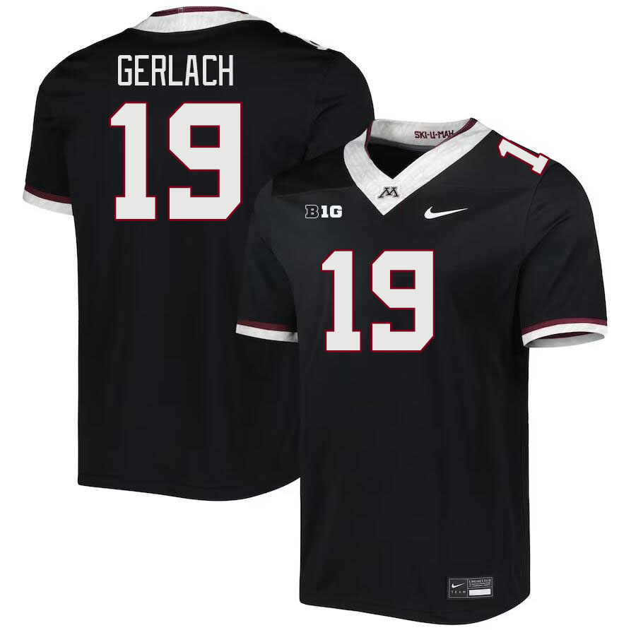 Men #19 Joey Gerlach Minnesota Golden Gophers College Football Jerseys Stitched-Black